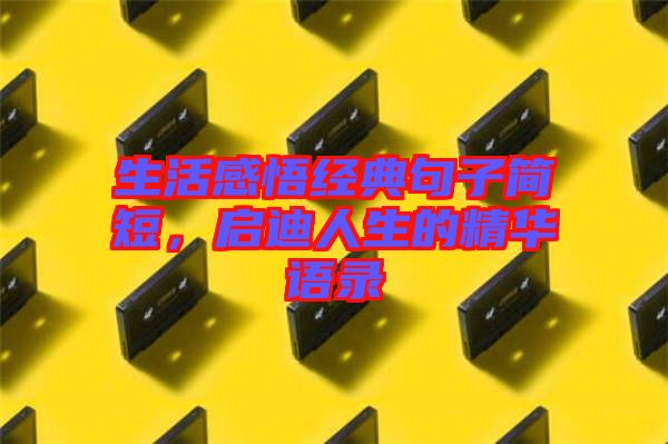 生活感悟經典句子簡短，啟迪人生的精華語錄