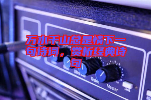 萬水千山總是情下一句詩詞，賞析經典詩句