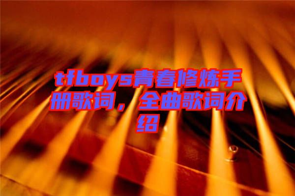 tfboys青春修煉手冊(cè)歌詞，全曲歌詞介紹