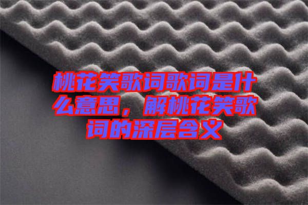 桃花笑歌詞歌詞是什么意思，解桃花笑歌詞的深層含義