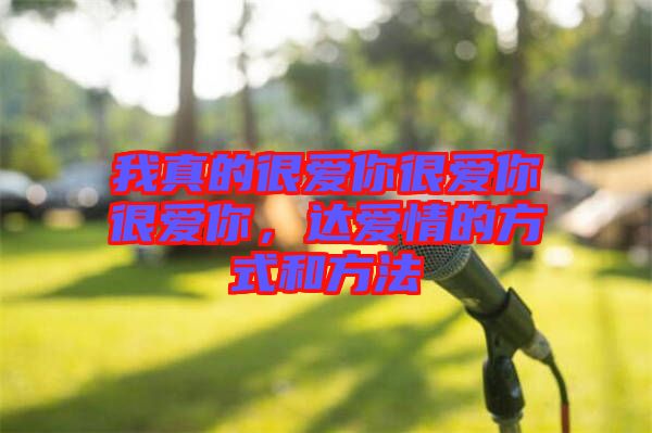 我真的很愛你很愛你很愛你，達愛情的方式和方法