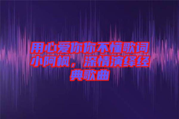 用心愛你你不懂歌詞小阿楓，深情演繹經(jīng)典歌曲