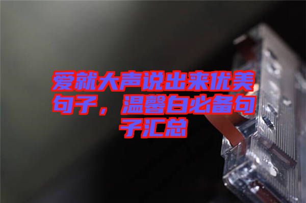愛就大聲說出來優美句子，溫馨白必備句子匯總