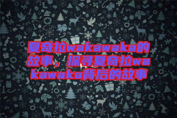 夏奇拉wakawaka的故事，探尋夏奇拉wakawaka背后的故事