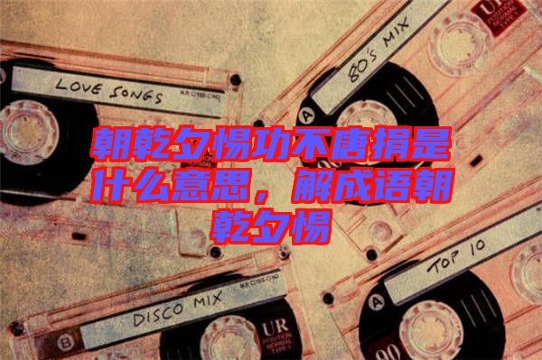 朝乾夕惕功不唐捐是什么意思，解成語朝乾夕惕