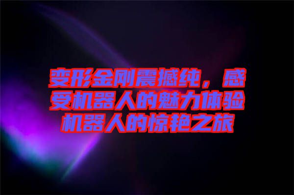 變形金剛震撼純，感受機(jī)器人的魅力體驗(yàn)機(jī)器人的驚艷之旅