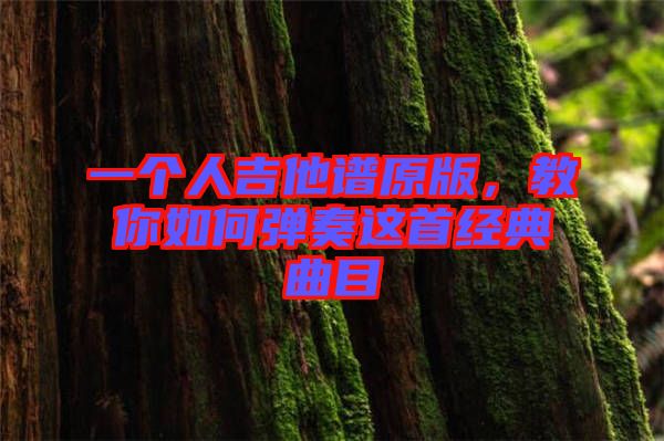 一個(gè)人吉他譜原版，教你如何彈奏這首經(jīng)典曲目