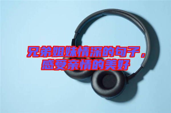 兄弟姐妹情深的句子，感受親情的美好