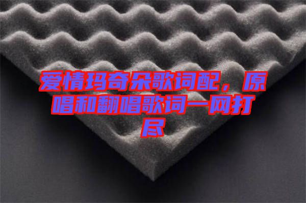 愛情瑪奇朵歌詞配，原唱和翻唱歌詞一網打盡