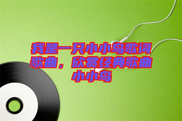 我是一只小小鳥歌詞歌曲，欣賞經典歌曲小小鳥