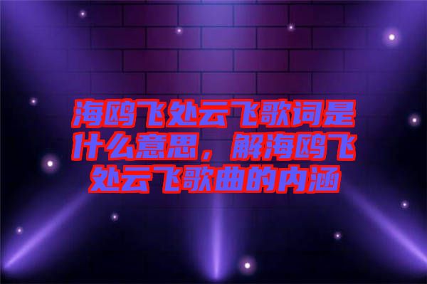 海鷗飛處云飛歌詞是什么意思，解海鷗飛處云飛歌曲的內涵