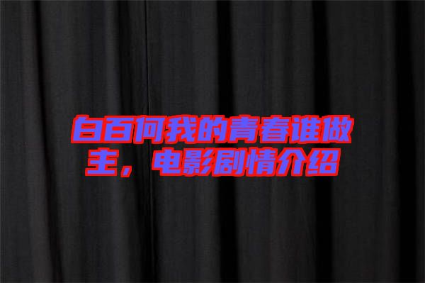 白百何我的青春誰做主，電影劇情介紹