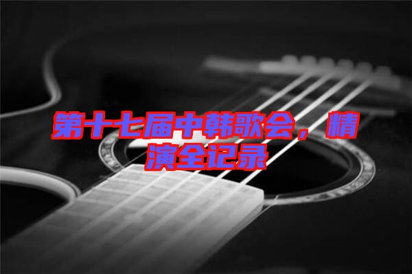 第十七屆中韓歌會(huì)，精演全記錄