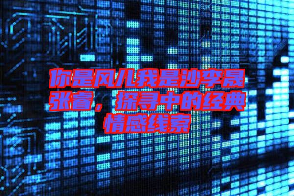 你是風(fēng)兒我是沙李晟張睿，探尋中的經(jīng)典情感線索