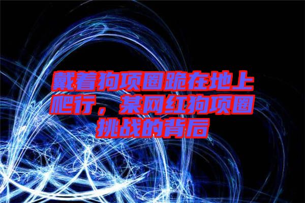 戴著狗項圈跪在地上爬行，某網紅狗項圈挑戰的背后