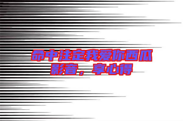 命中注定我愛你西瓜影音，享心得