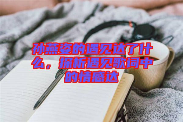 孫燕姿的遇見達(dá)了什么，探析遇見歌詞中的情感達(dá)