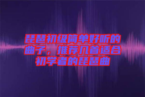 琵琶初級簡單好聽的曲子，推薦幾首適合初學(xué)者的琵琶曲
