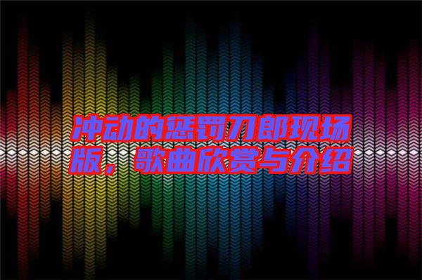 沖動的懲罰刀郎現場版，歌曲欣賞與介紹