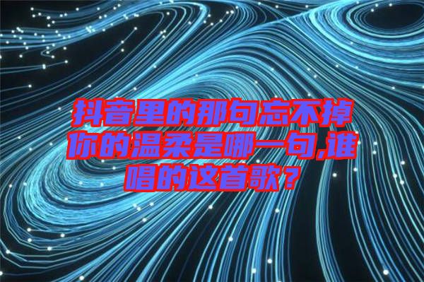 抖音里的那句忘不掉你的溫柔是哪一句,誰唱的這首歌？