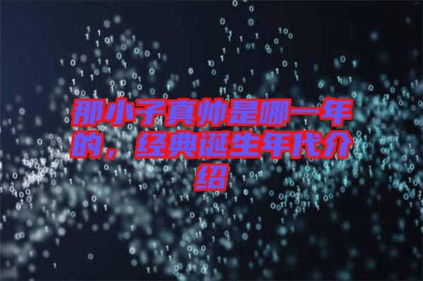 那小子真帥是哪一年的，經典誕生年代介紹